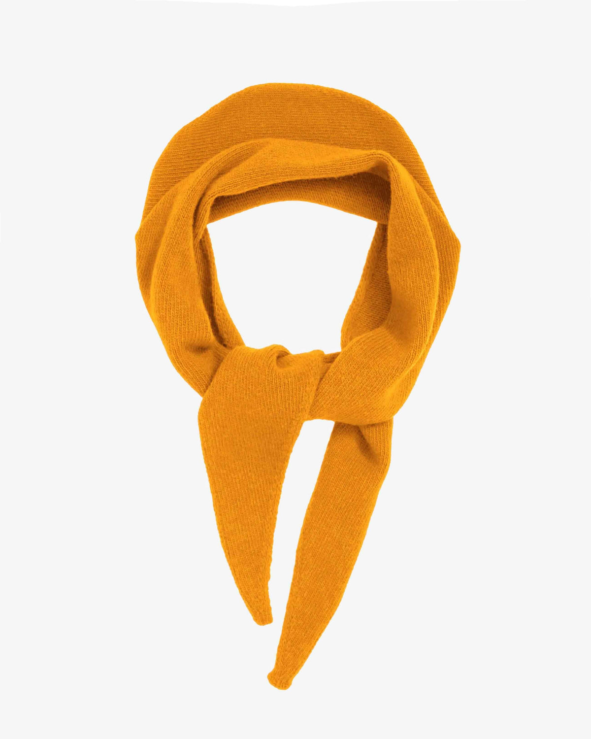 Merino Wool Triangle Scarf - Burned Yellow