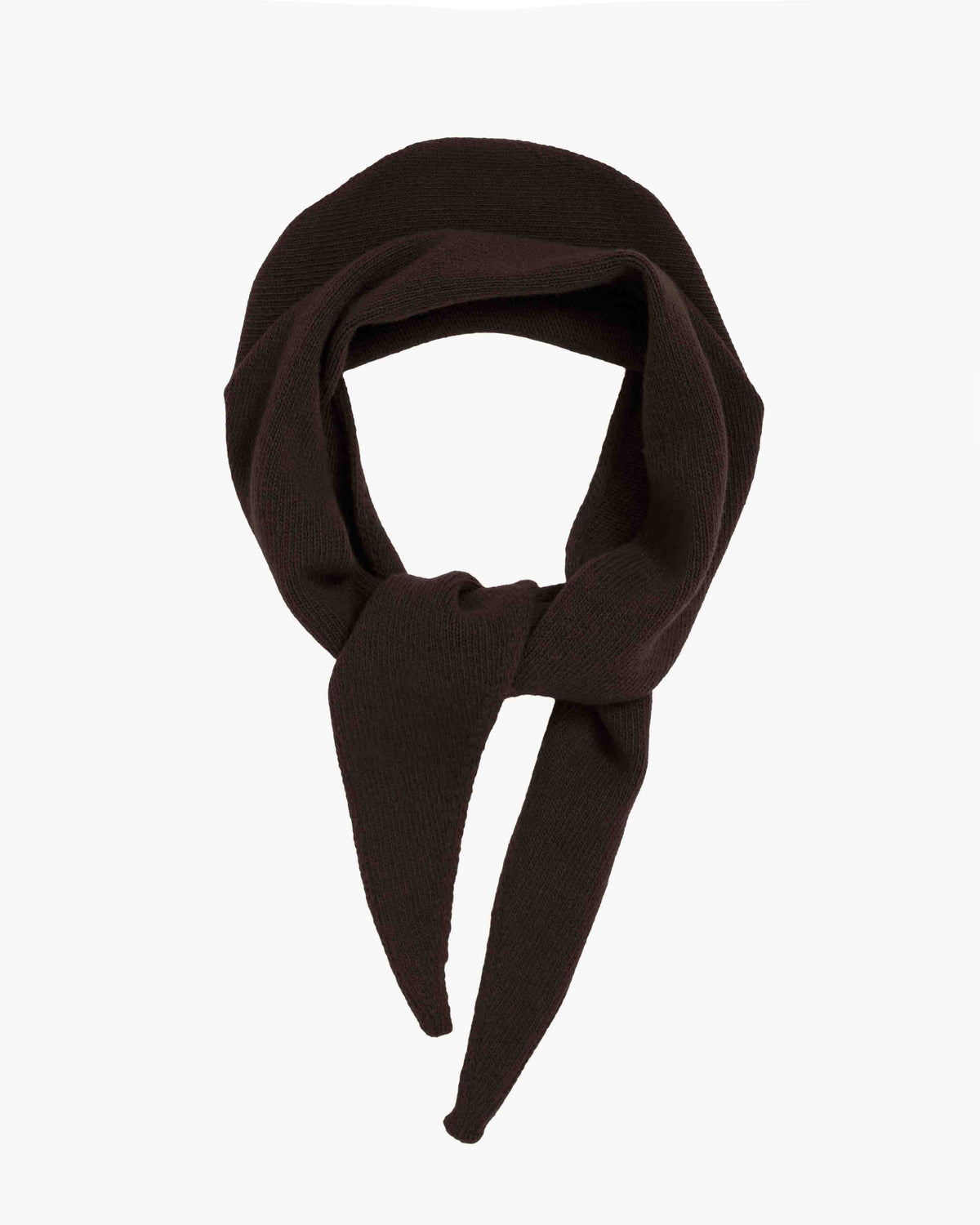 Merino Wool Triangle Scarf - Coffee Brown