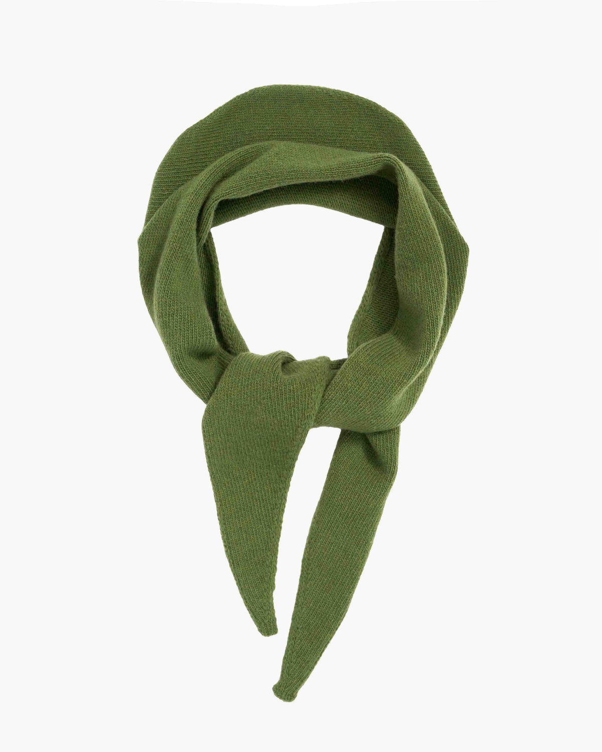 Merino Wool Triangle Scarf - Fern Green