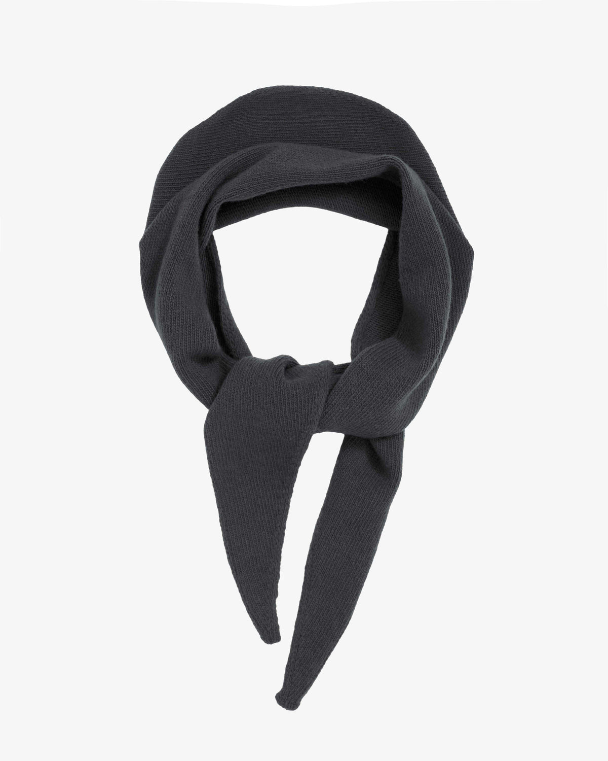 Merino Wool Triangle Scarf - Lava Grey
