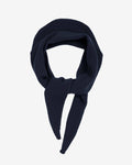 Merino Wool Triangle Scarf - Marine Blue