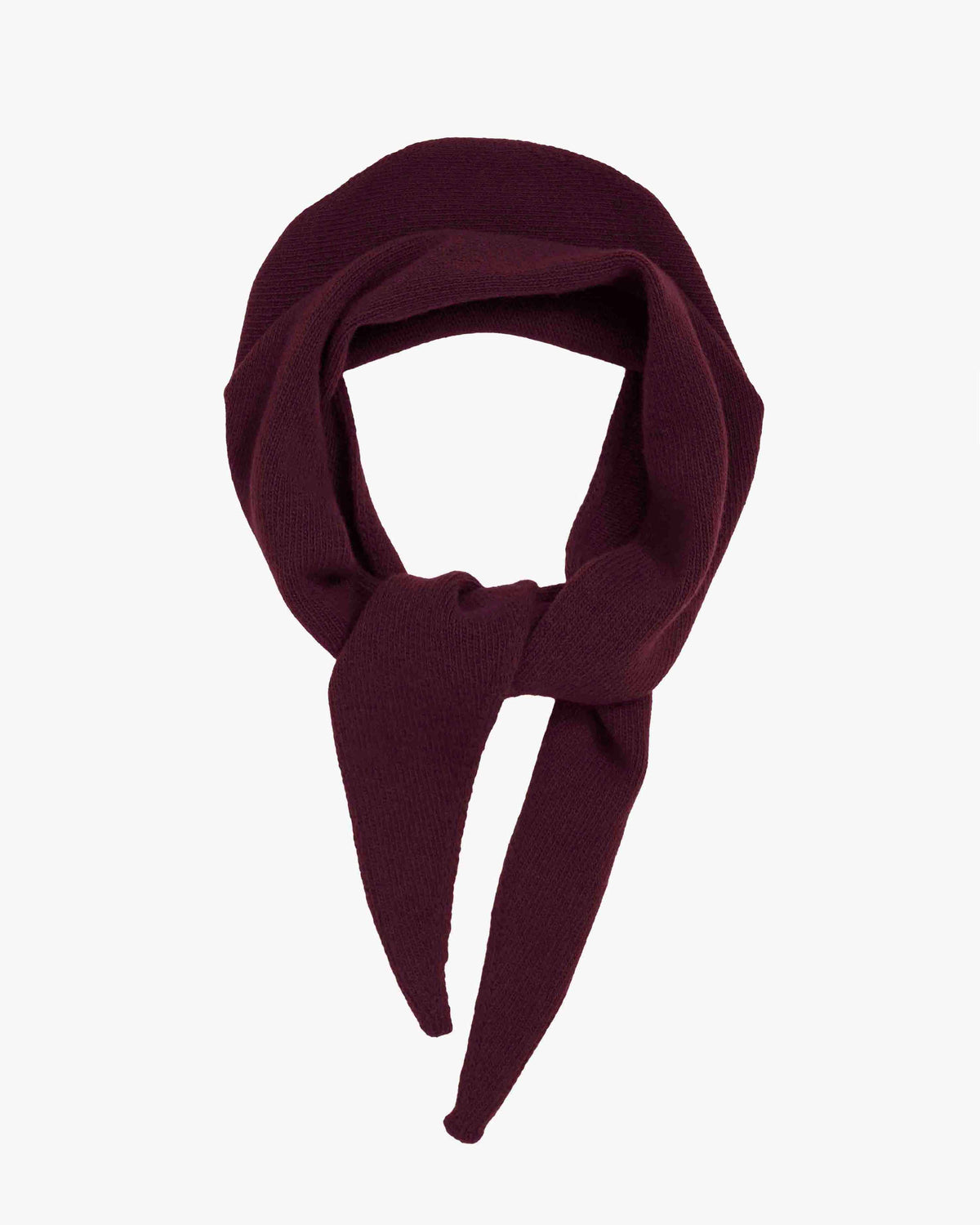 Merino Wool Triangle Scarf - Oxblood Red