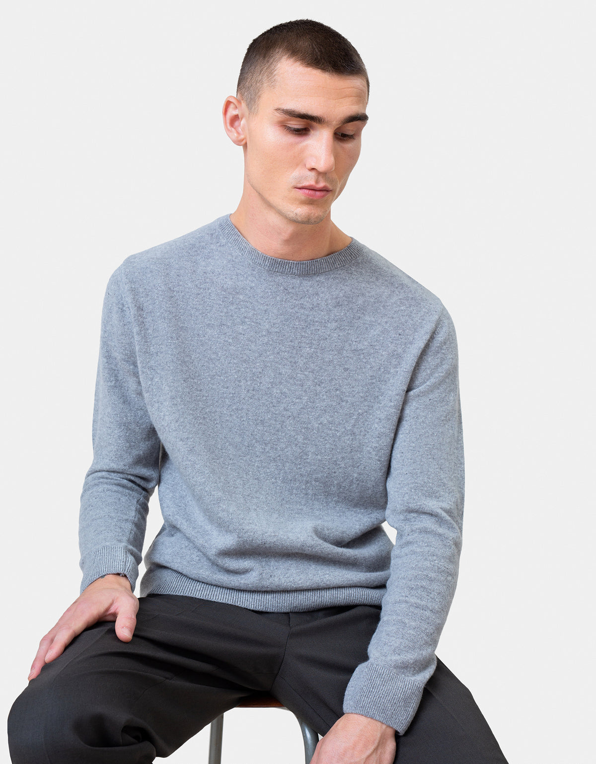 Colorful Standard Light Merino Wool Crew Merino Crewneck Light Deep Black