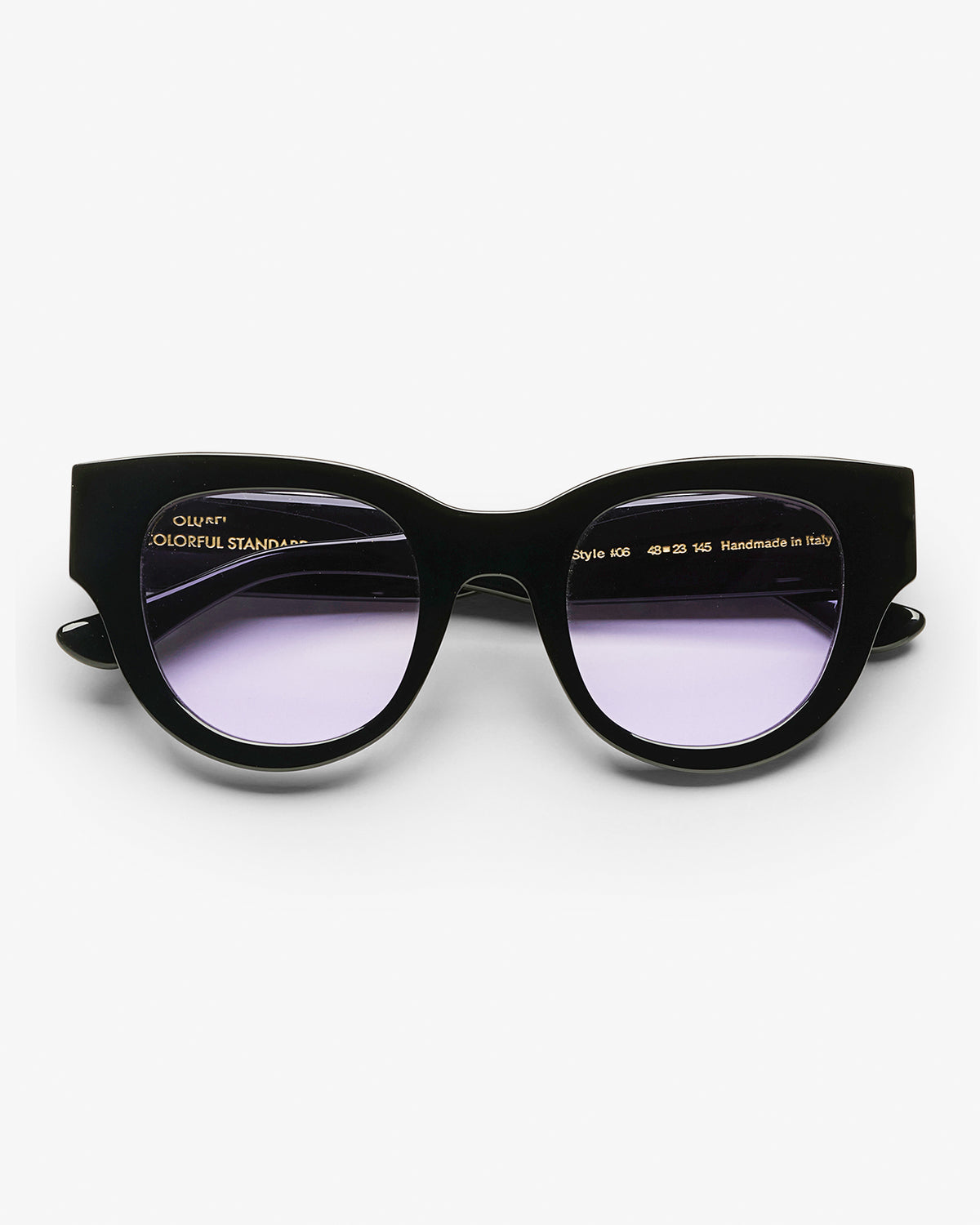 Sunglass 06 - Deep Black Solid - Lavender