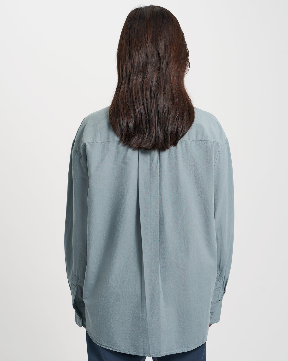 Organic Oversized Shirt - Steel Blue