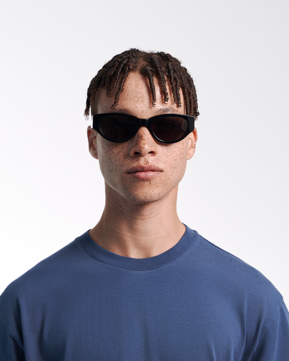 Sunglass 16 - Deep Black Solid - Orange