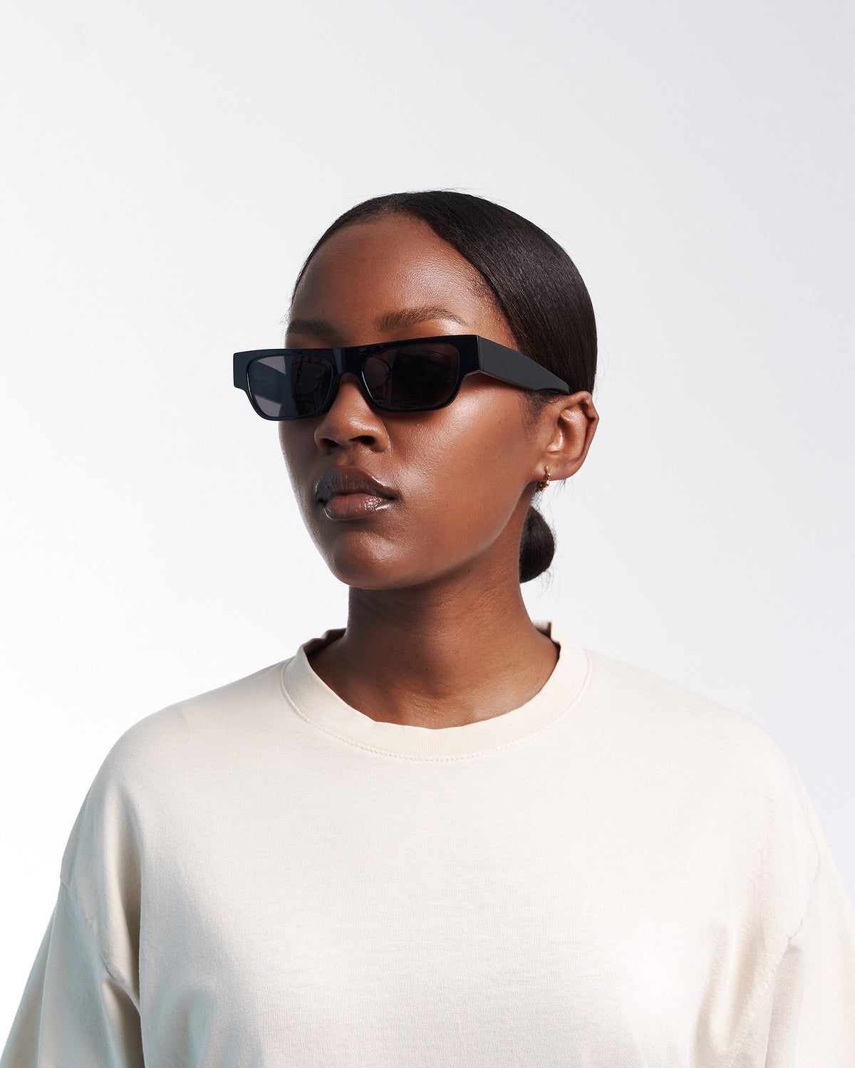 Sunglass 04 - Deep Black Solid - Orange