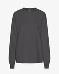 Oversized Organic LS T-Shirt - Lava Grey