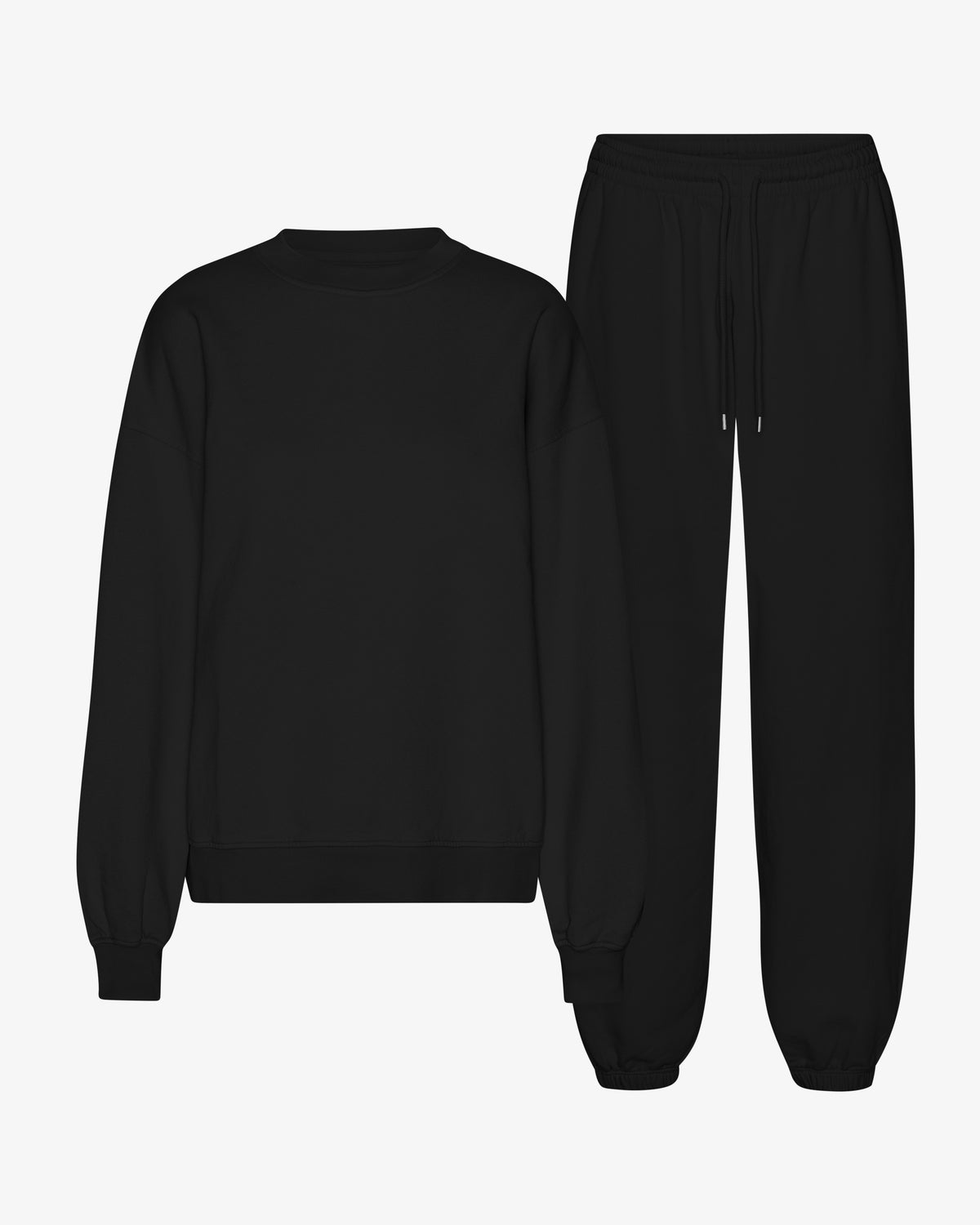 Organic Relaxed Sweatsuit - Deep Black