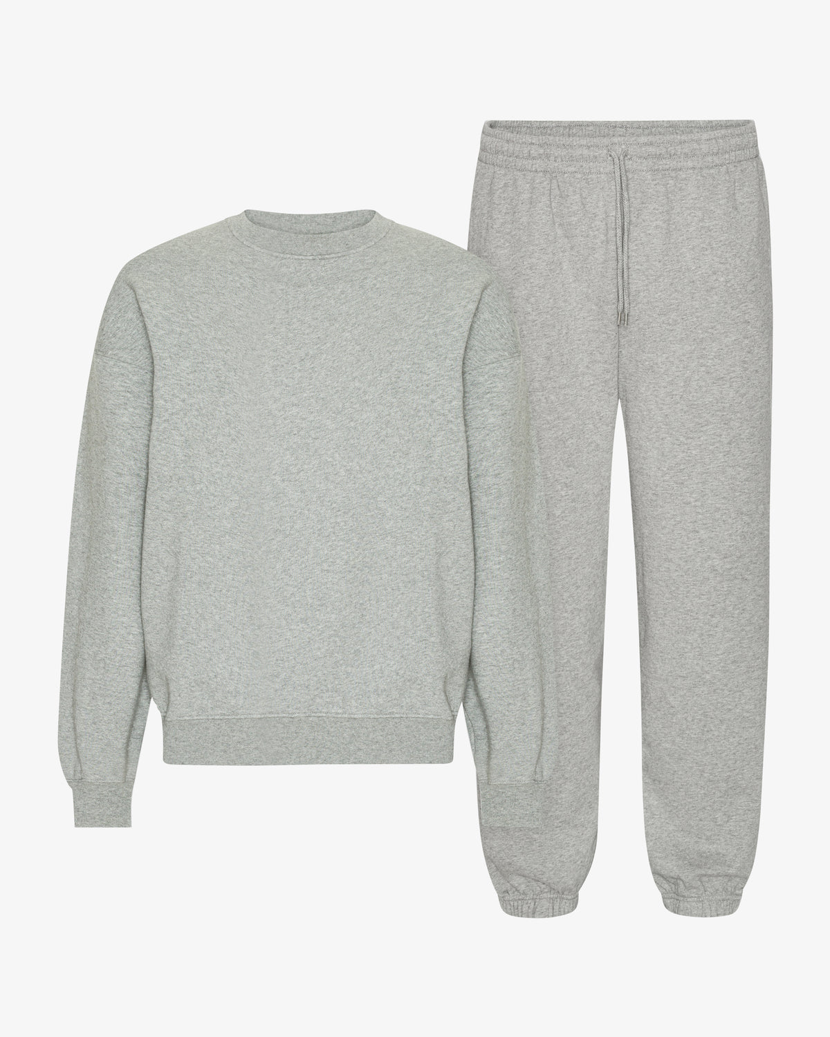 Organic Relaxed Sweatsuit - Heather Grey
