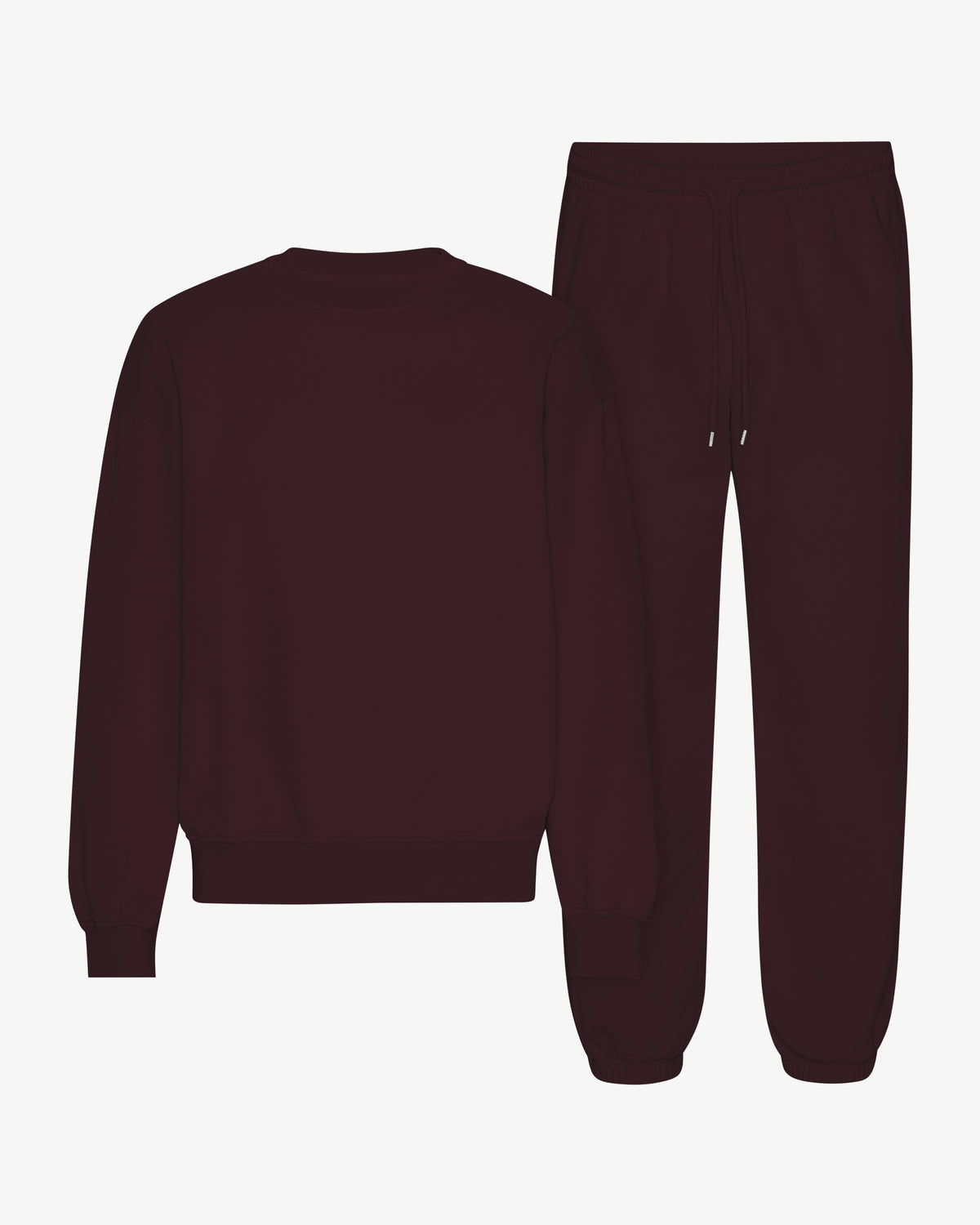 Organic Relaxed Sweatsuit - Oxblood Red