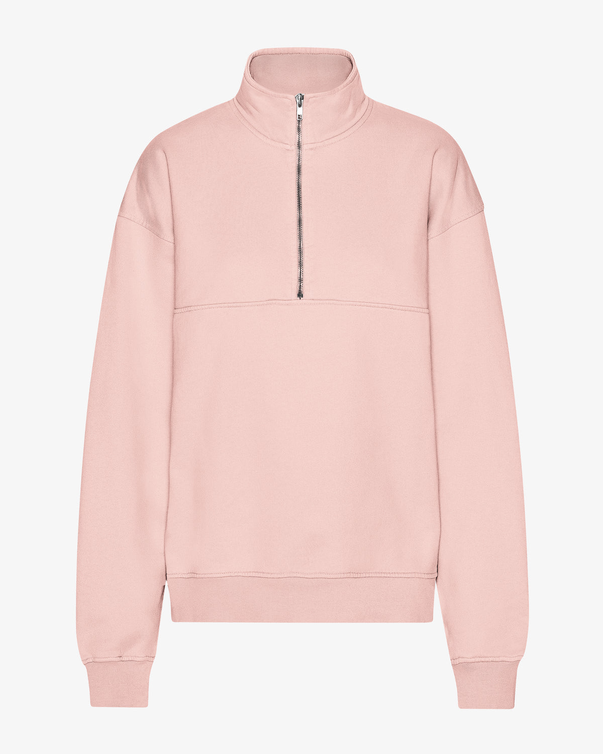 Organic Quarter Zip - Faded Pink
