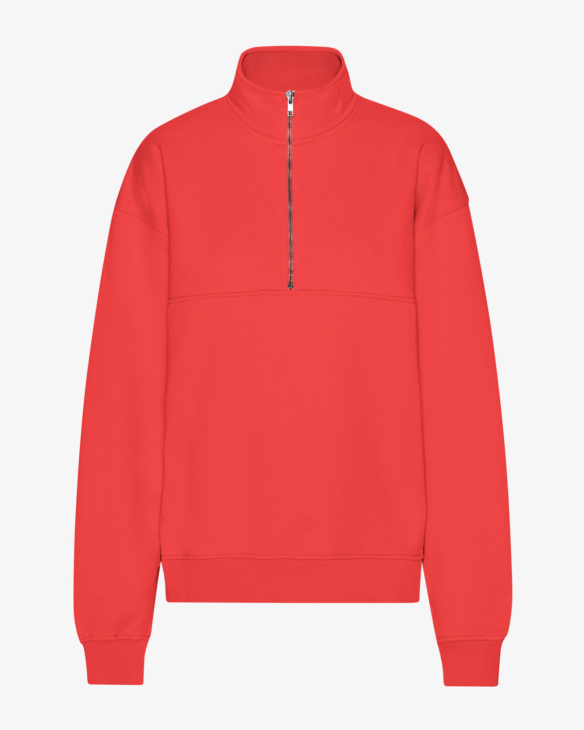 Organic Quarter Zip - Red Tangerine