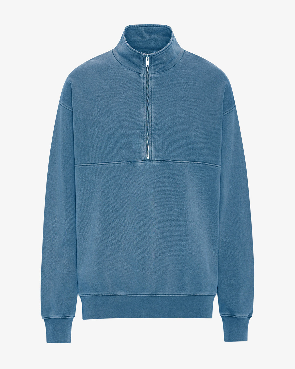 Organic Quarter Zip - Faded Indigo