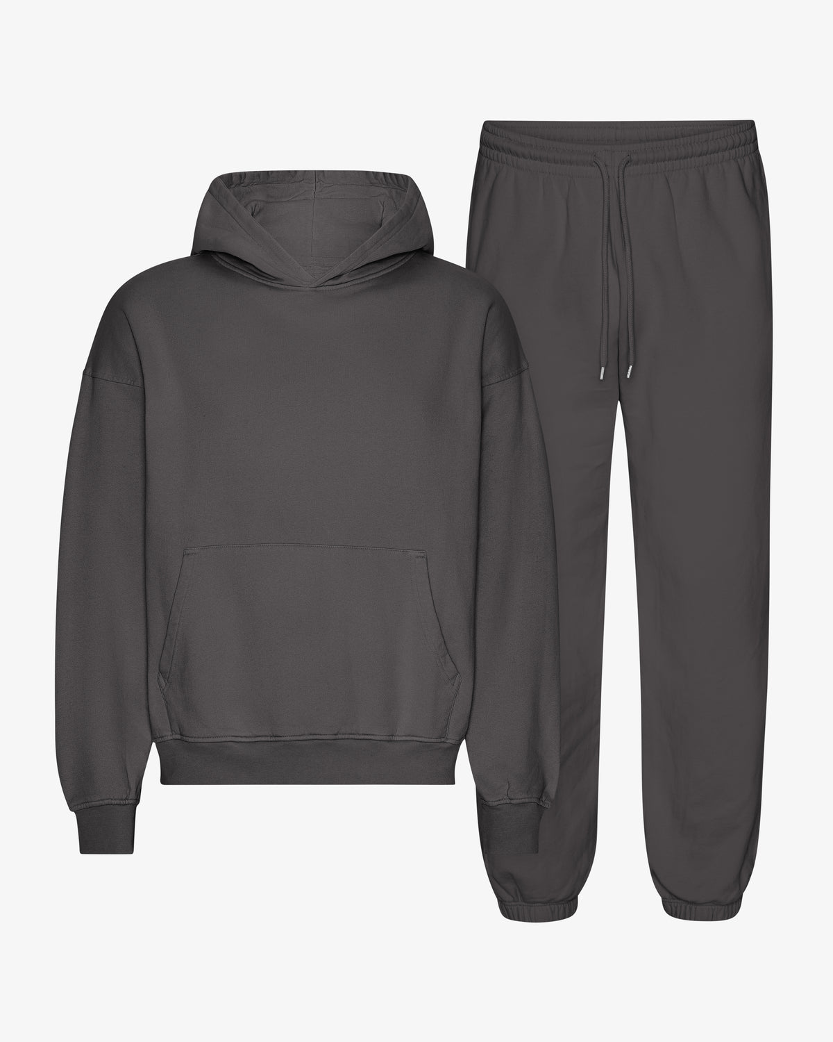 Organic Relaxed Hood Sweatsuit - Lava Grey