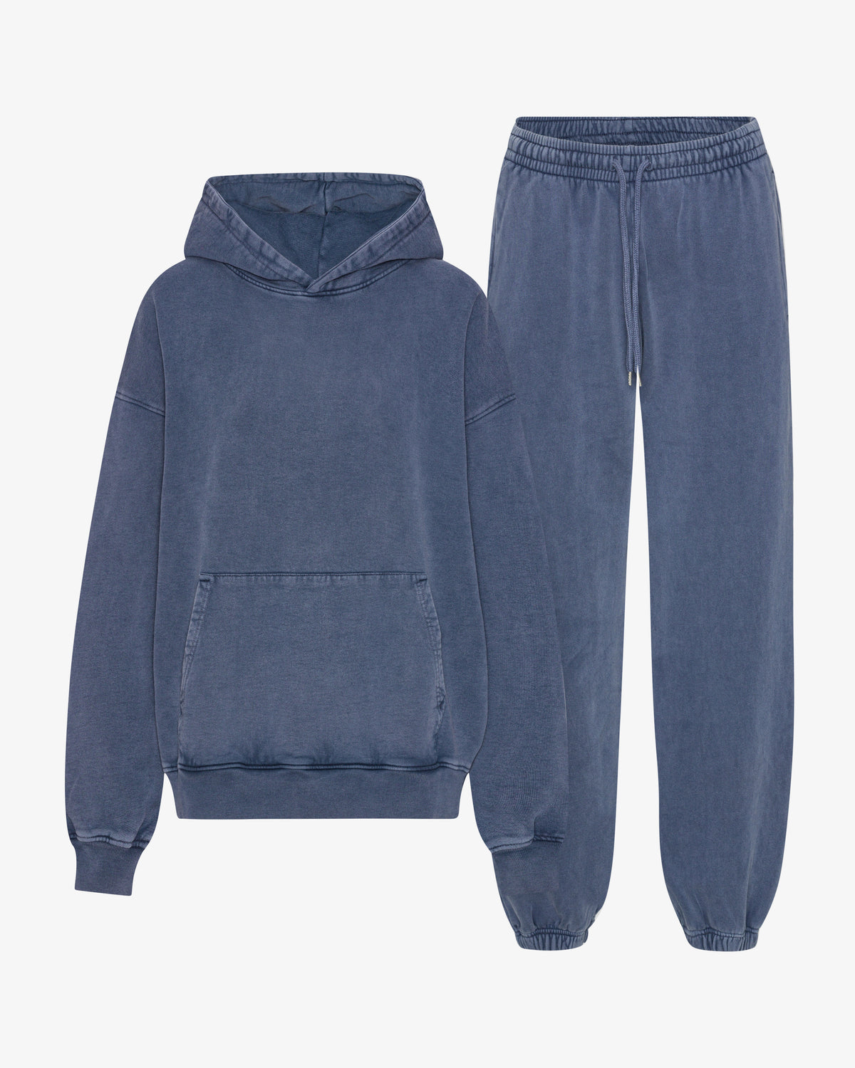 Organic Relaxed Hood Sweatsuit - Neptune Blue