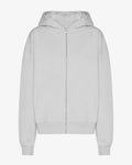 Organic Oversized Zip Hood - Faded Grey