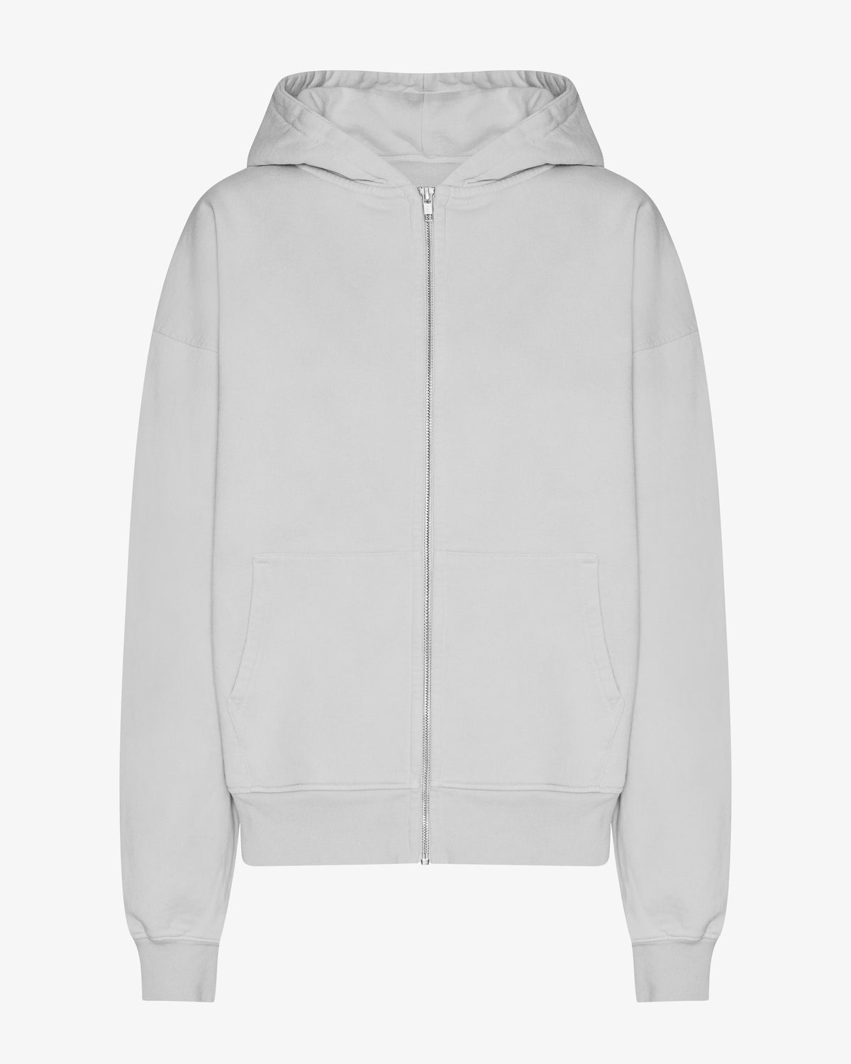 Organic Oversized Zip Hood - Faded Grey