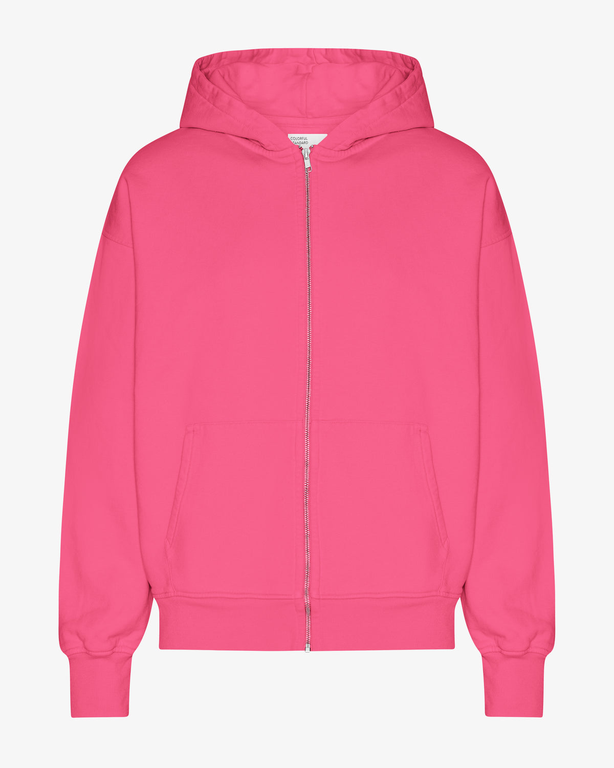 Organic Oversized Zip Hood - Bubblegum Pink