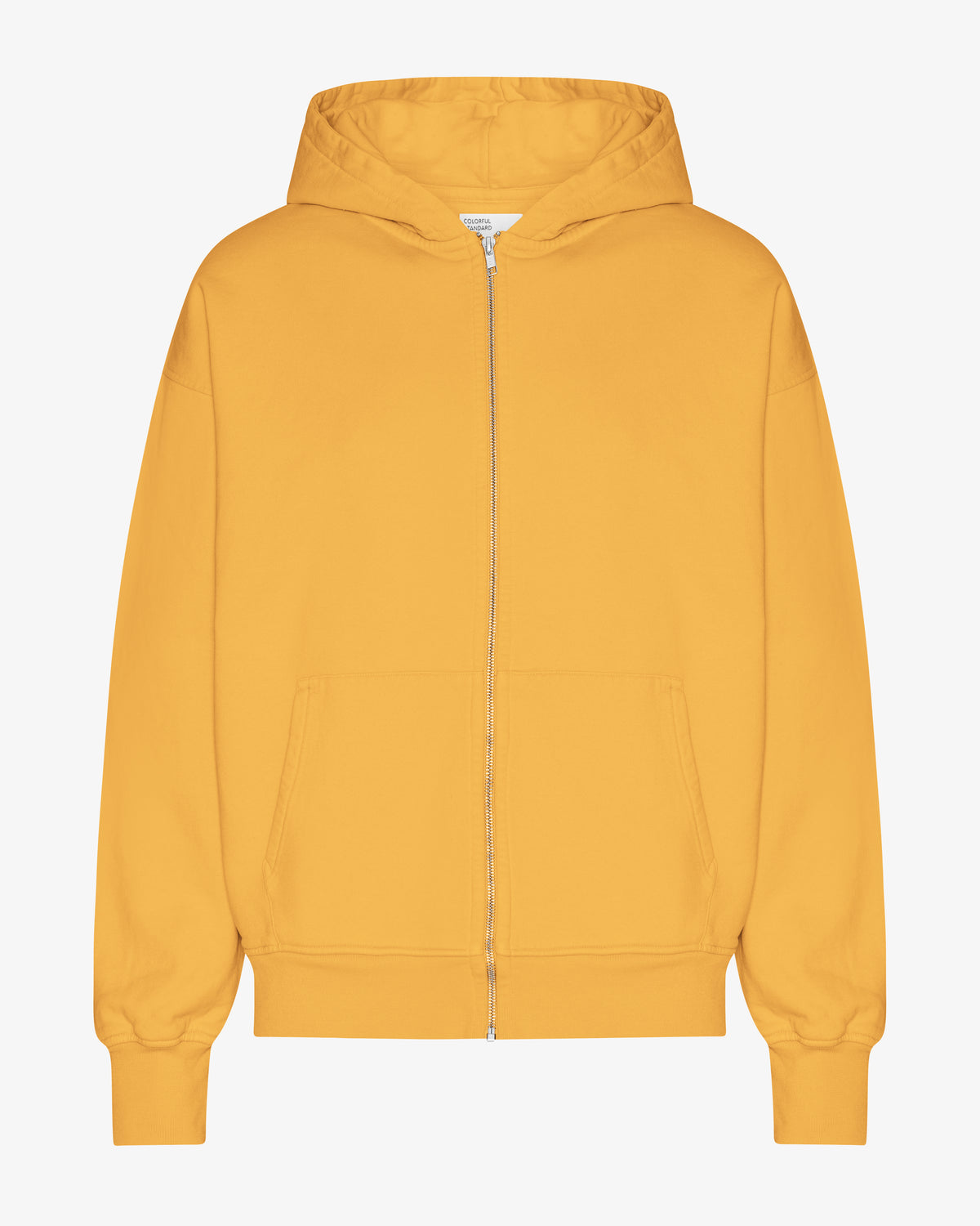 Organic Oversized Zip Hood - Burned Yellow