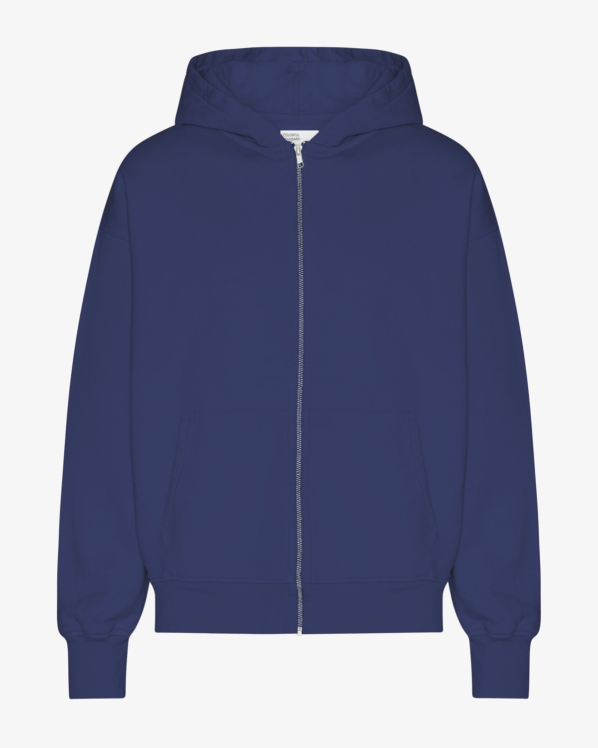 Organic Oversized Zip Hood - Marine Blue