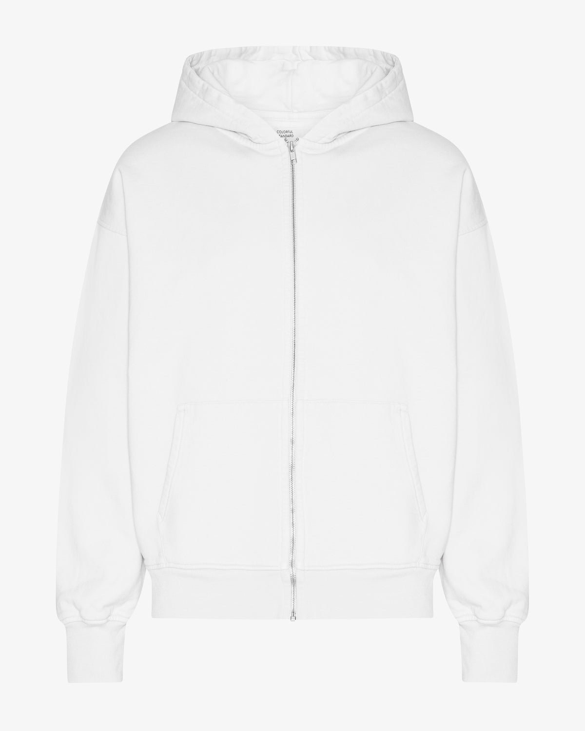 Organic Oversized Zip Hood - Optical White