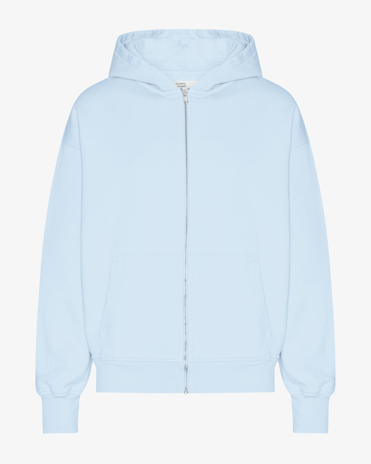 Organic Oversized Zip Hood - Polar Blue