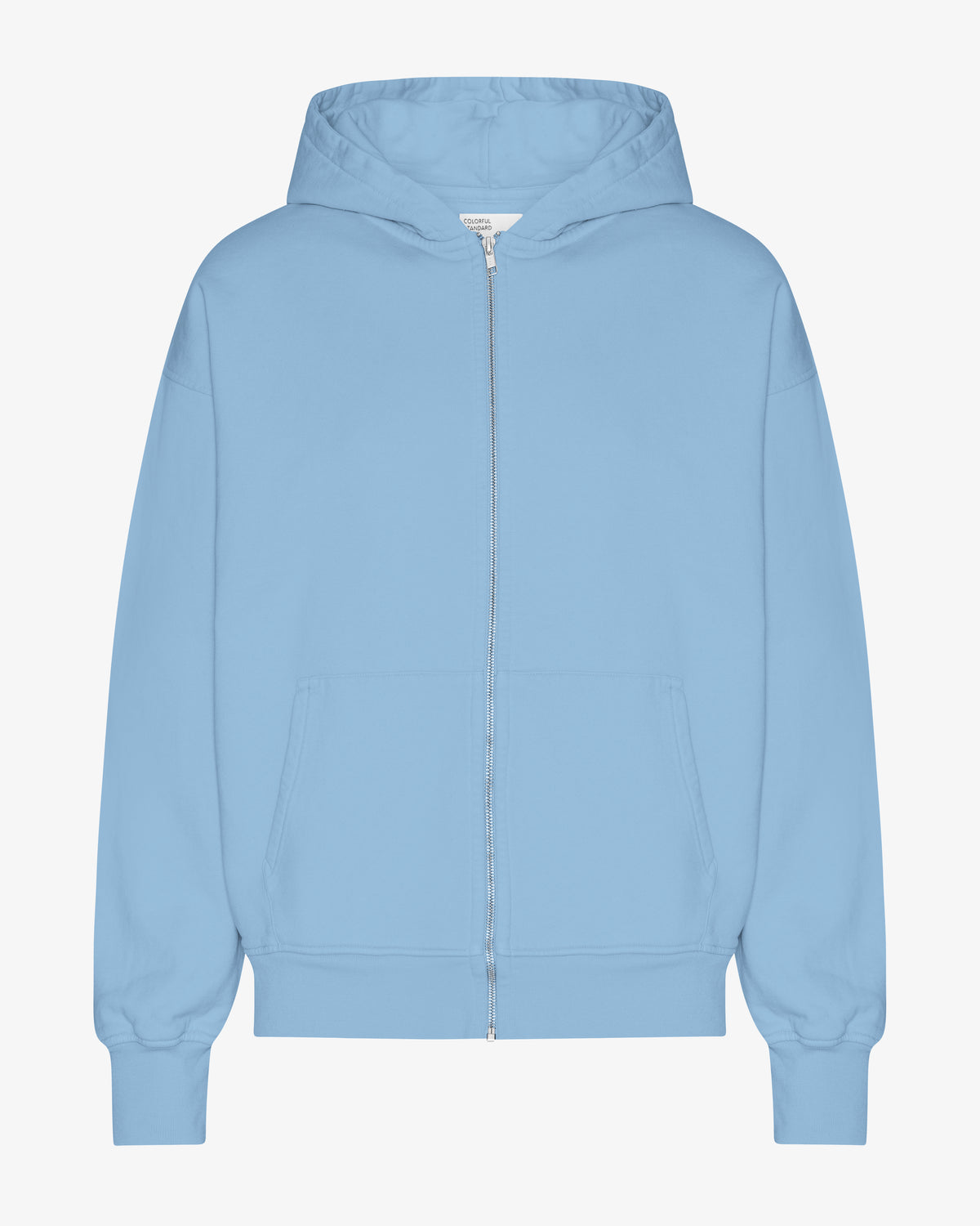Organic Oversized Zip Hood - Seaside Blue