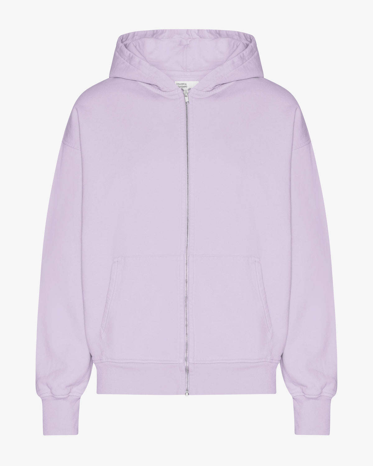Organic Oversized Zip Hood - Soft Lavender
