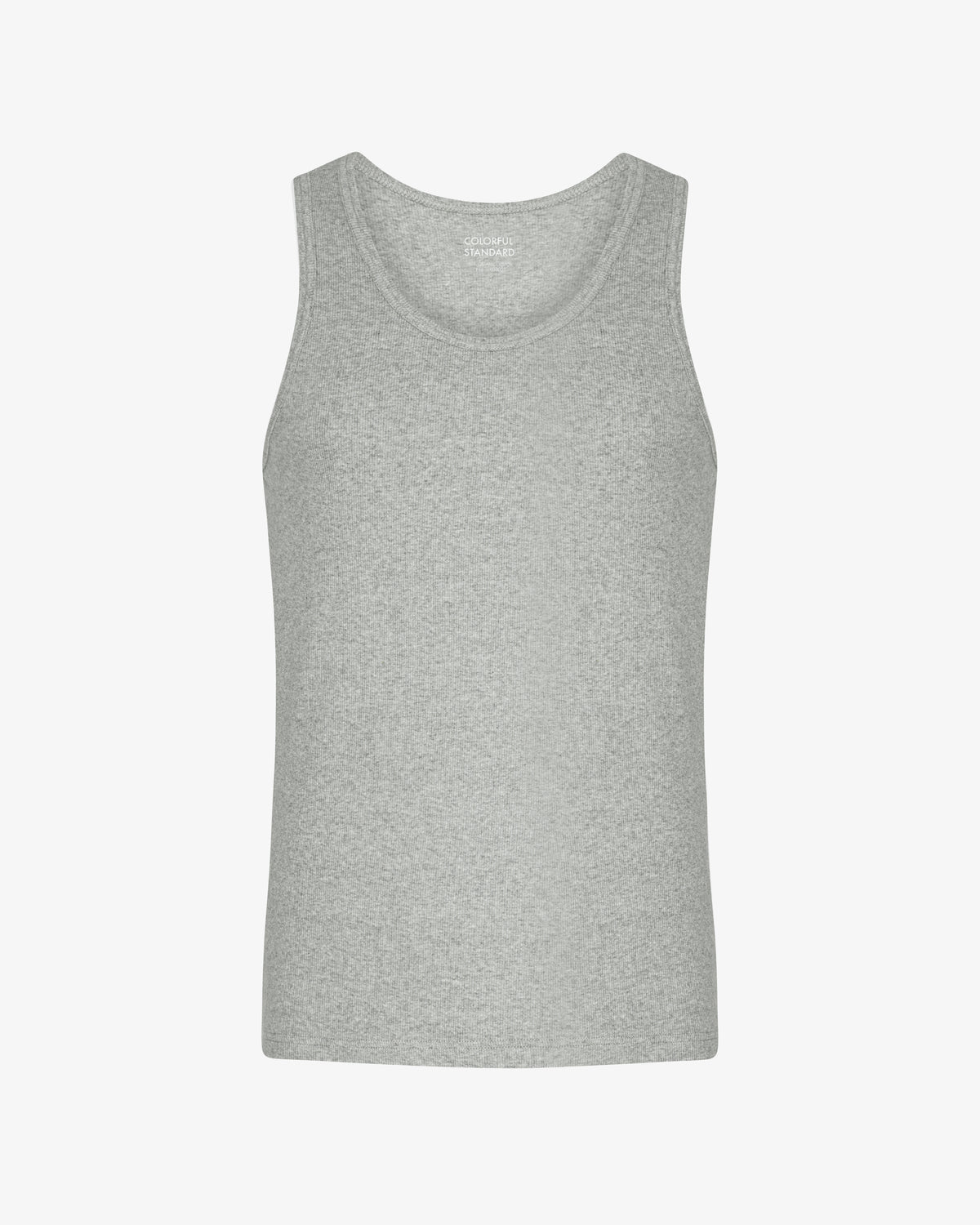 Organic Rib Tank Top - Heather Grey