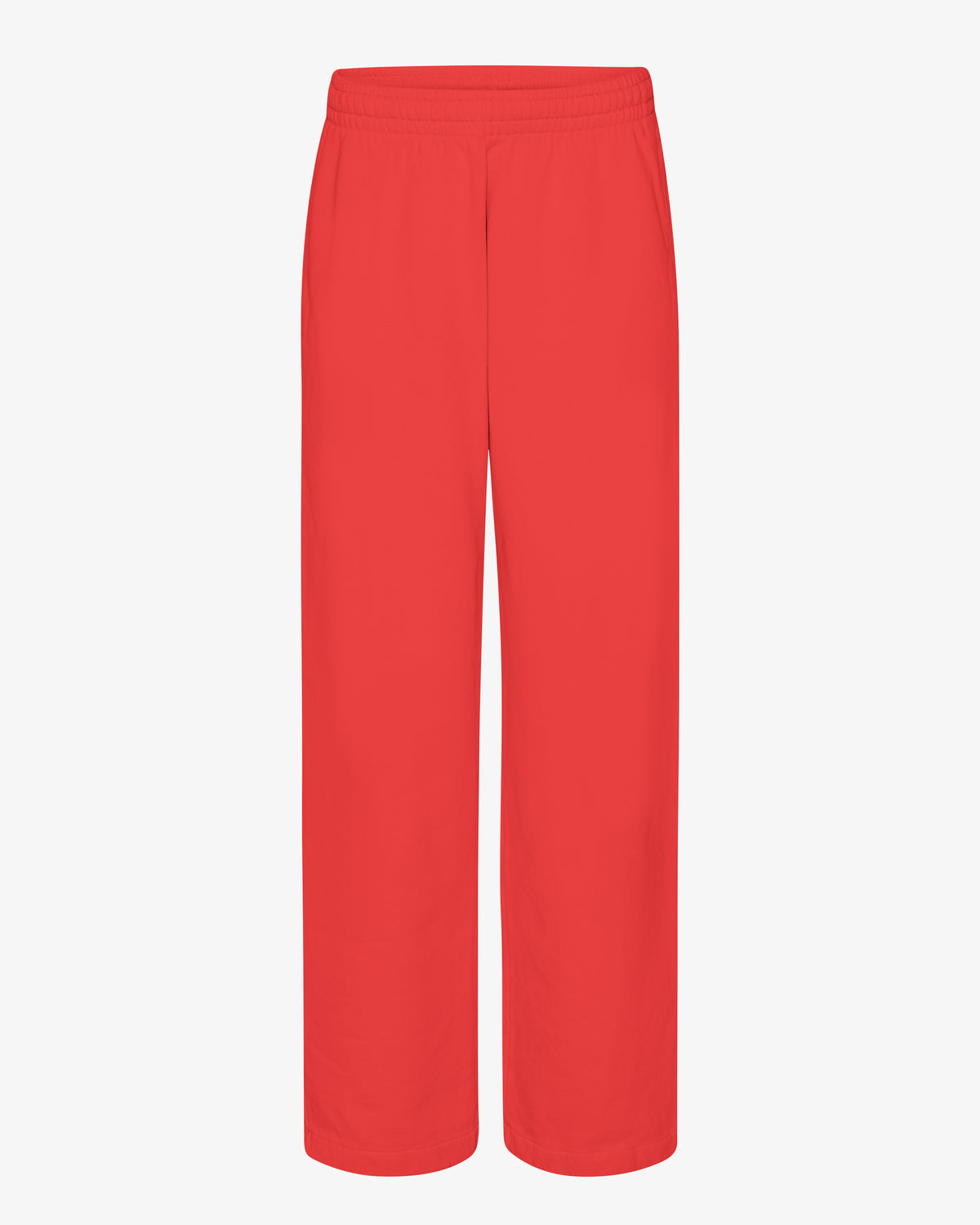 Organic Straight Leg Sweatpants - Red Tangerine