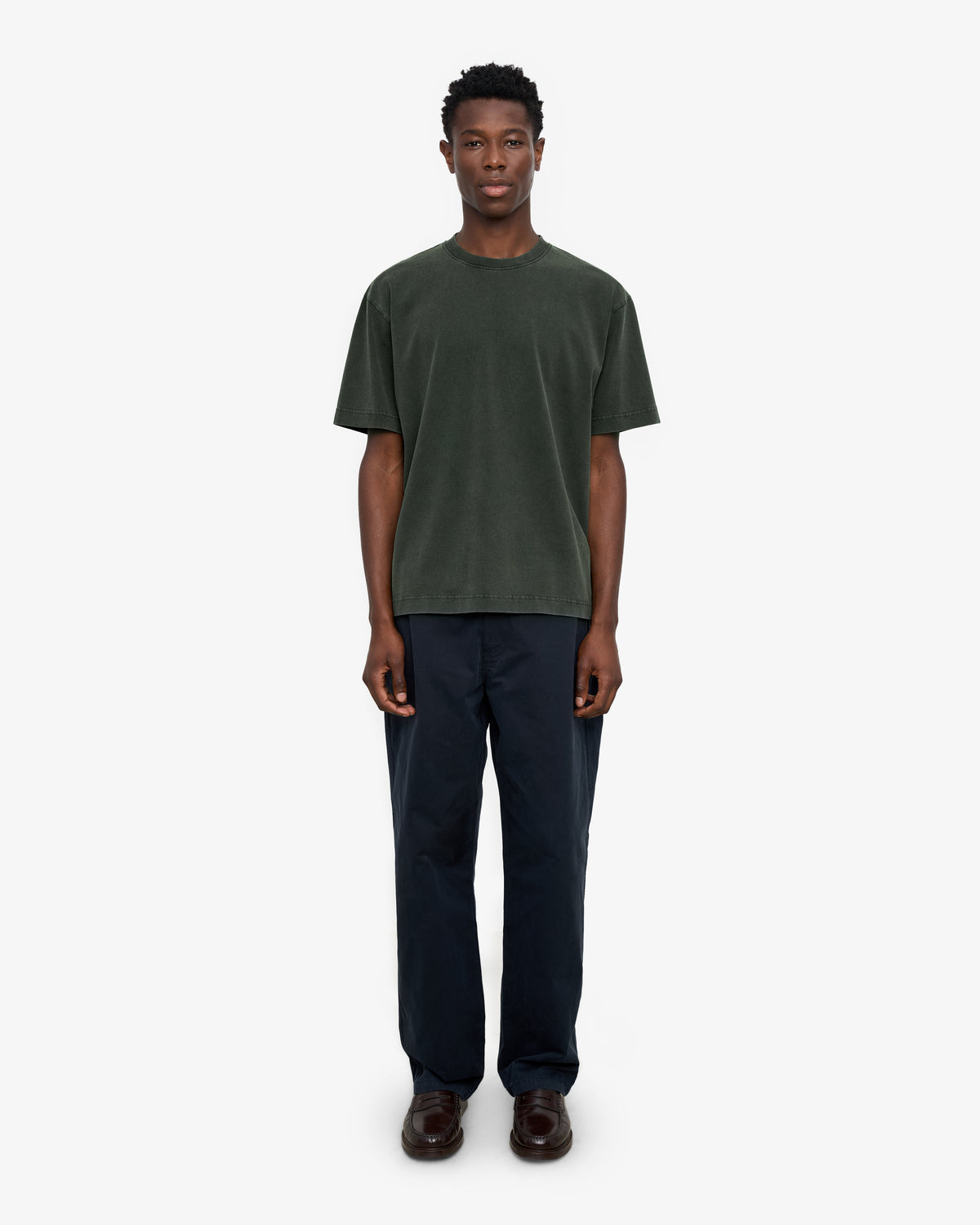 Heavy Organic Boxy Tee - Midnight Forest