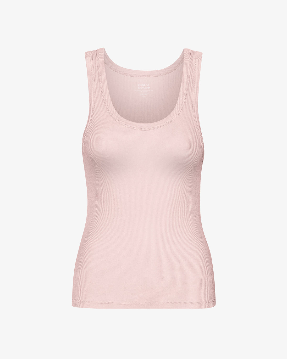 Women Organic Rib Tank Top - Faded Pink