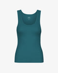 Women Organic Rib Tank Top - Ocean Green
