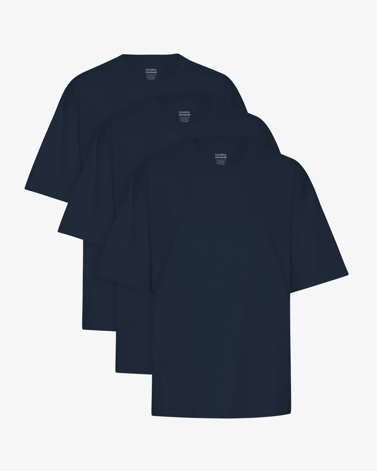 Oversized Organic T-Shirt - Navy Blue (3-Pack)