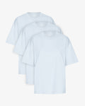 Oversized Organic T-Shirt - Polar Blue (3-Pack)