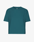 Organic Boxy Crop Tee - Ocean Green
