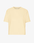 Organic Boxy Crop Tee - Soft Yellow
