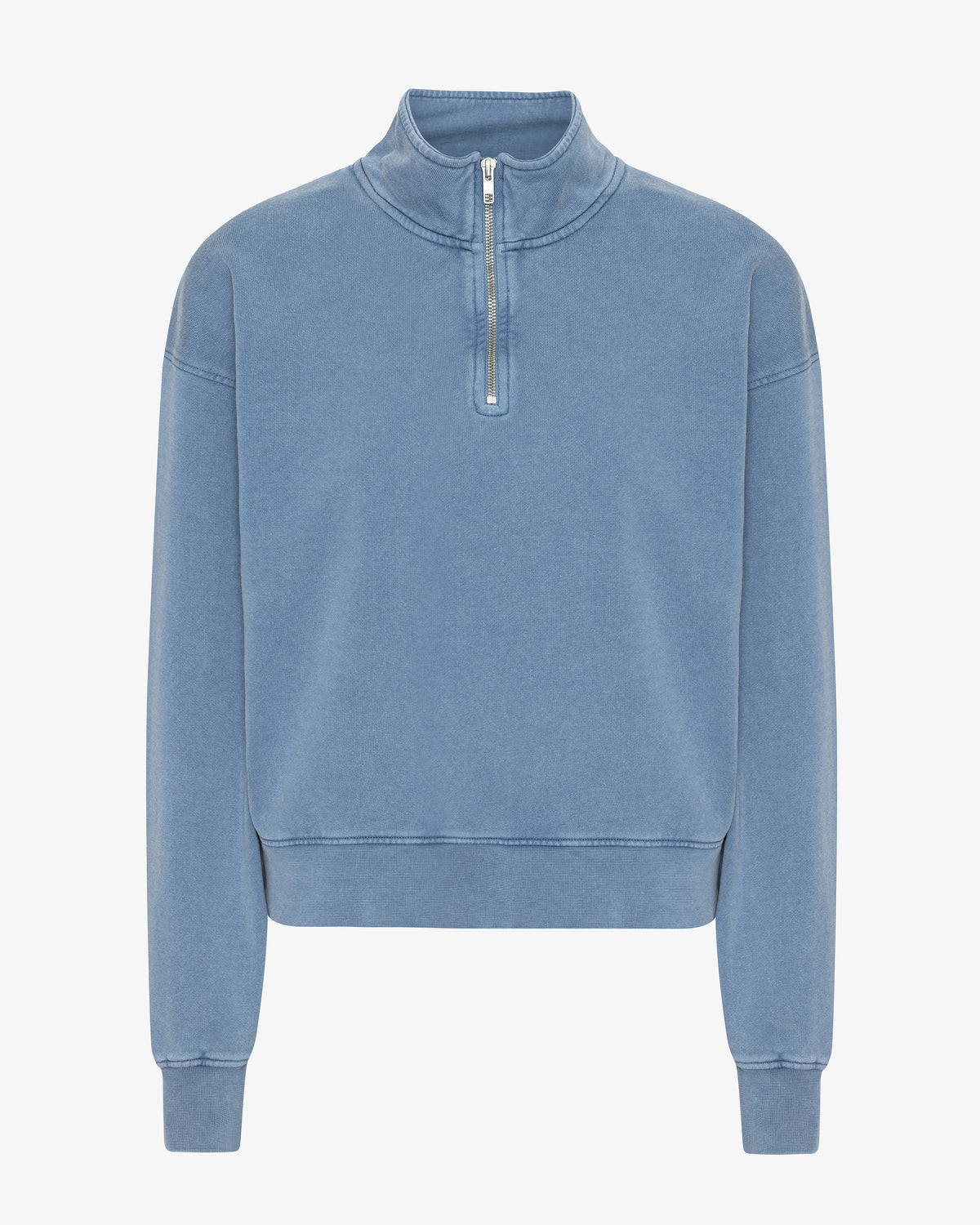 Women Organic Quarter Zip - Faded Indigo
