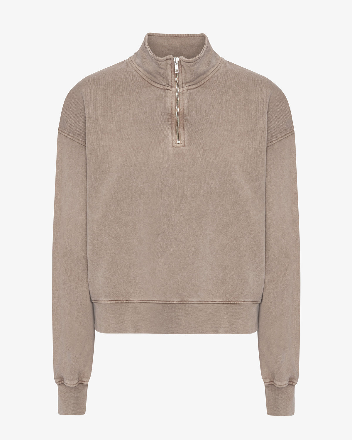 Women Organic Quarter Zip - Faded Khaki