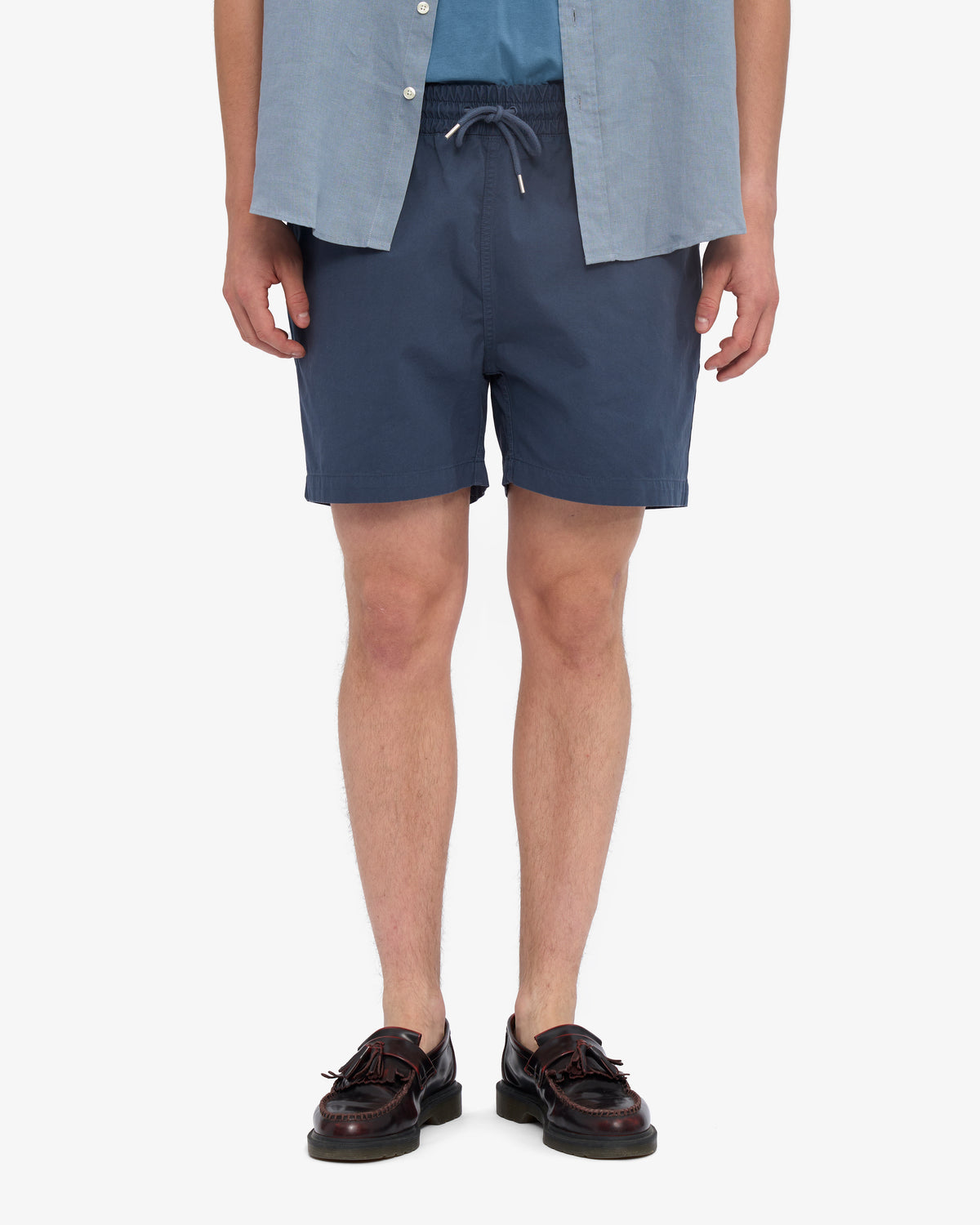 Organic Twill Shorts - Petrol Blue