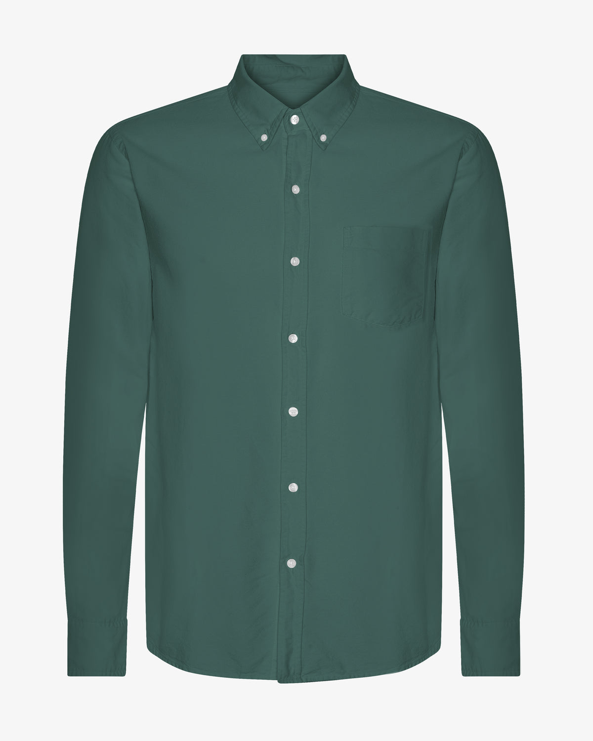 Organic Button Down Shirt - Emerald Green