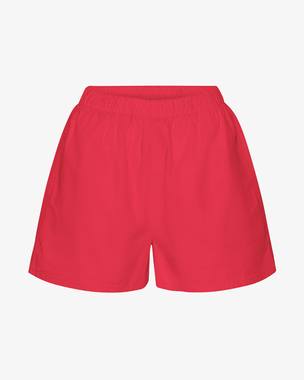 Women Organic Twill Shorts - Red Tangerine