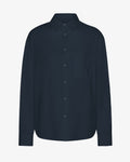 Organic Oversized Shirt - Navy Blue