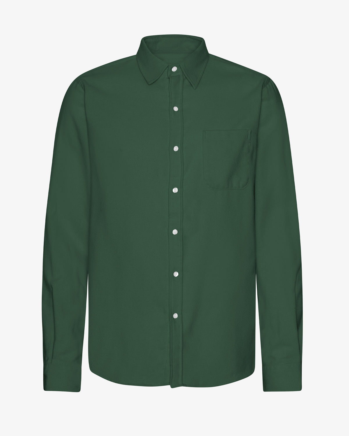 Organic Flannel Shirt - Emerald Green