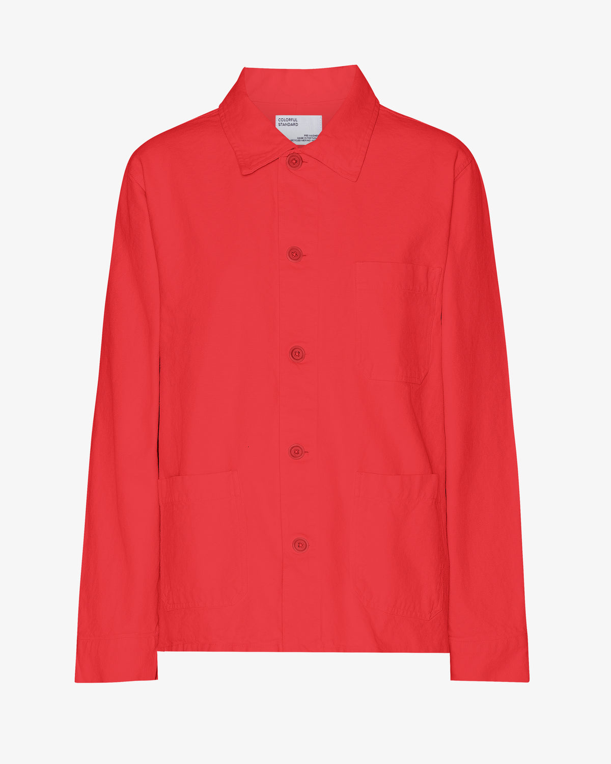 Organic Workwear Jacket - Red Tangerine