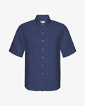 Linen SS Shirt - Petrol Blue