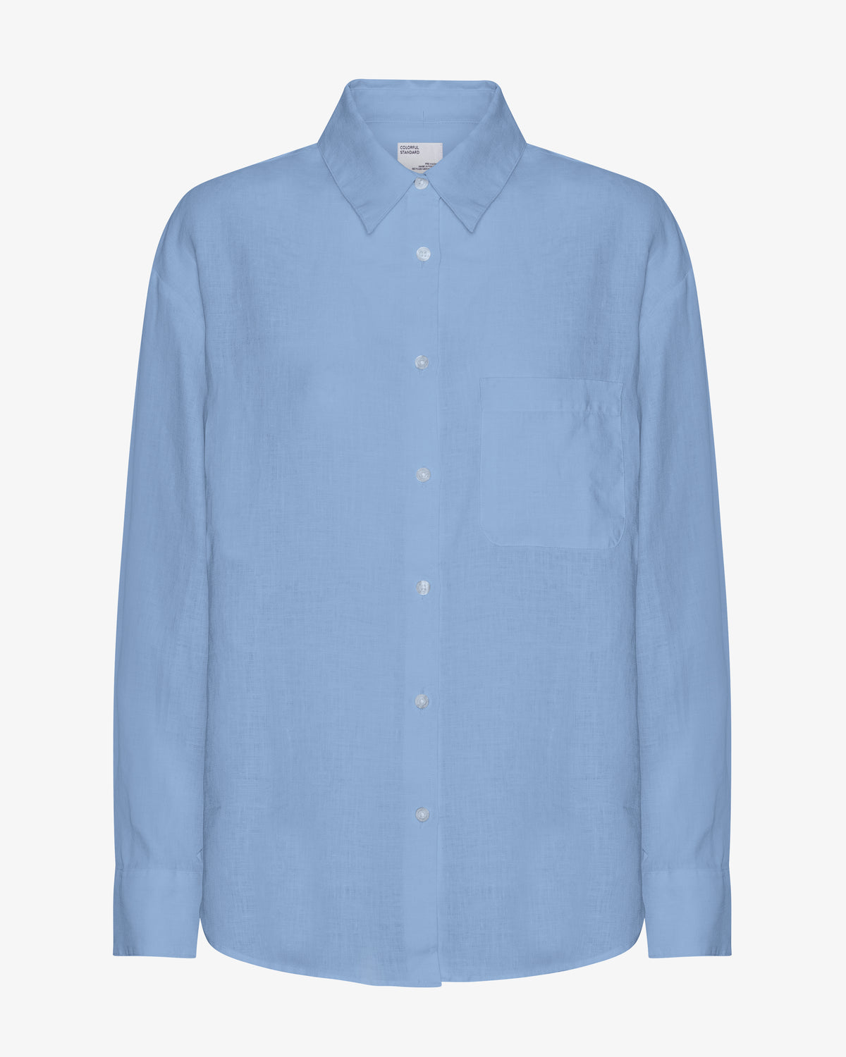 Linen Oversized Shirt - Seaside Blue