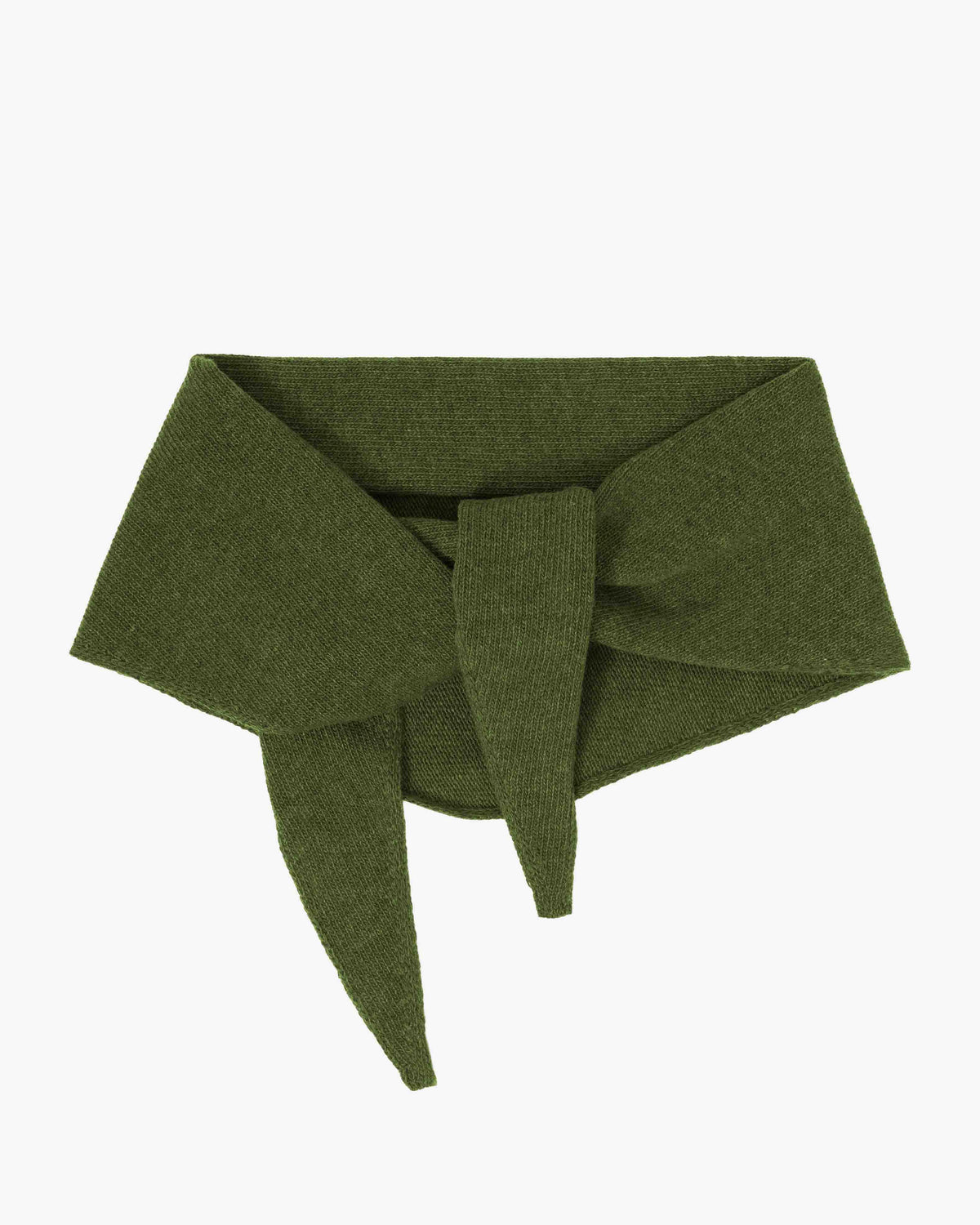 Cashmere Triangle Scarf - Basil Green