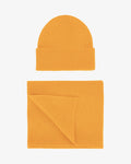 Merino Wool Beanie & Scarf - Burned Yellow